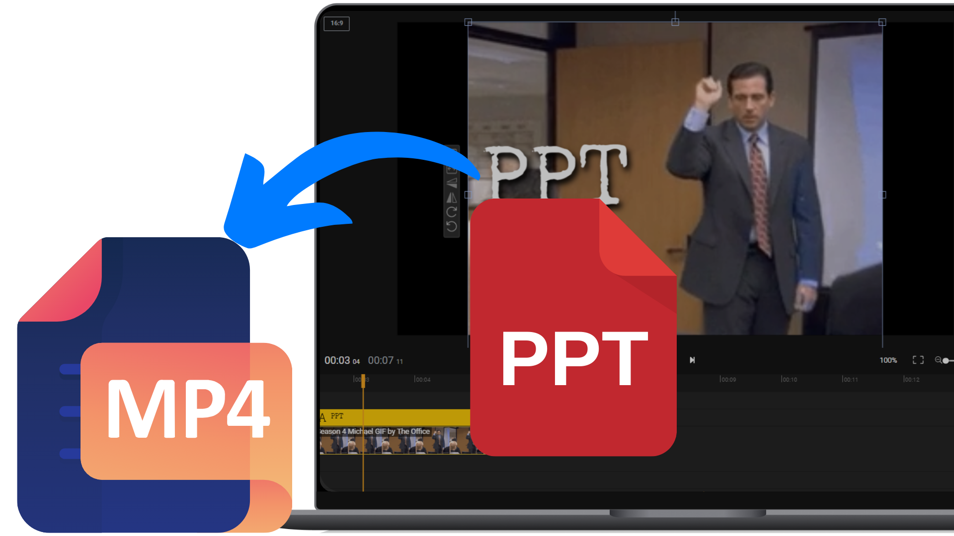 Convert PowerPoint to MP4 Online Flixier